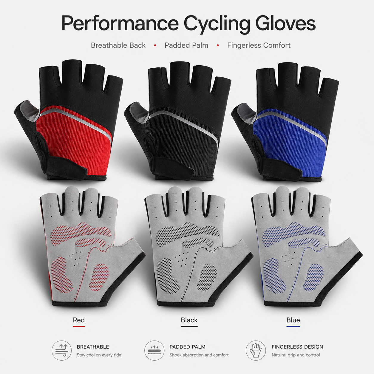Flux Padded Cycling Gloves