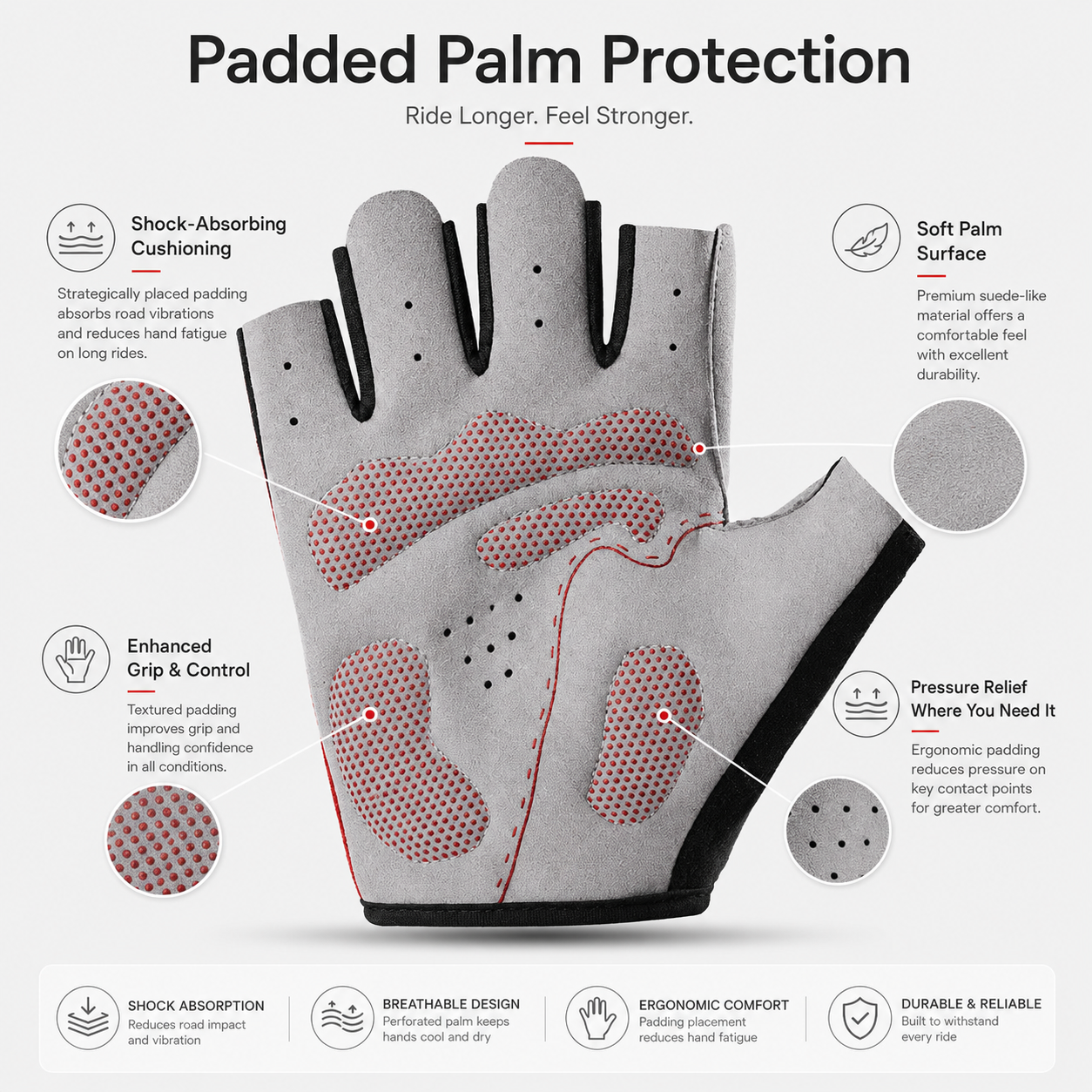 Flux Padded Cycling Gloves